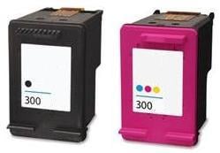 Remanufactured HP 300 Black (CC640EE) & 300 Colour (CC643EE) High Capacity Ink Cartridges 